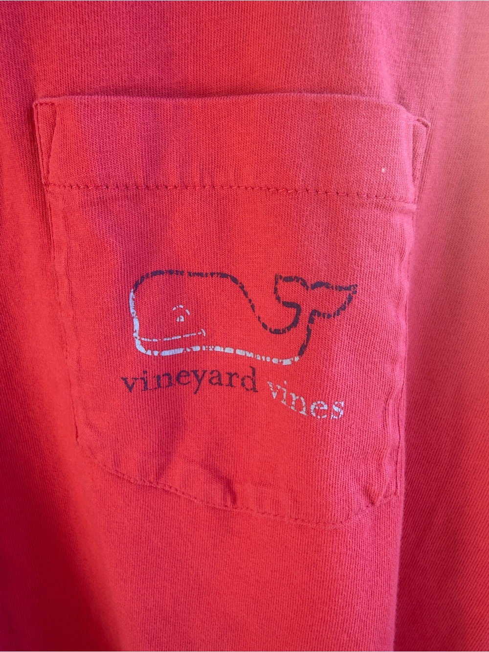 Vineyard Vines Pocket Tee in Coral